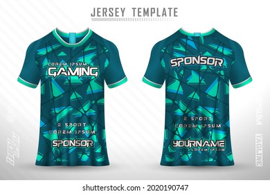Front back tshirt design. Sports design for football, racing, cycling, gaming jersey vector.