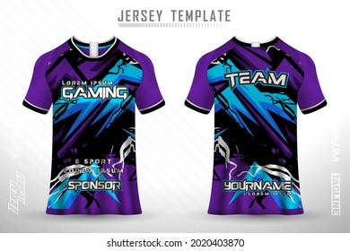 Front back tshirt design. Sports design for football, racing, cycling, gaming jersey vector.