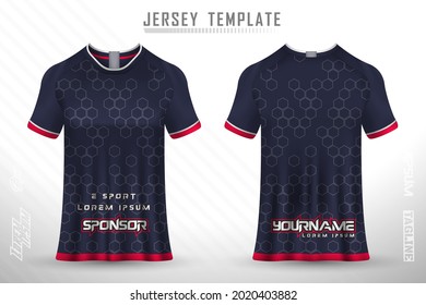 Front back tshirt design. Sports design for football, racing, cycling, gaming jersey vector.
