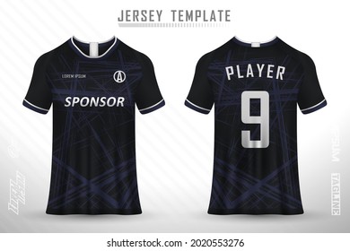 Front back tshirt design. Sports design for football, racing, cycling, gaming jersey vector.