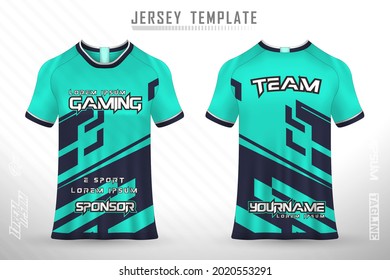 Front back tshirt design. Sports design for football, racing, cycling, gaming jersey vector.