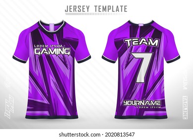 Front back tshirt design. Sports design for football, racing, cycling, gaming jersey vector.