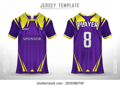 Front back tshirt design. Sports design for football, racing, cycling, gaming jersey vector.
