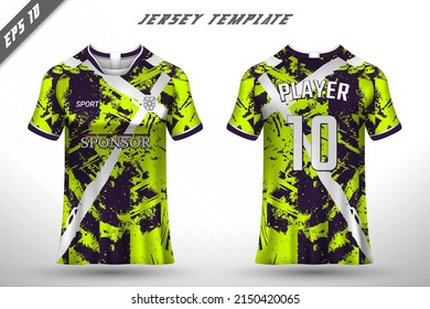 Front back tshirt design. Sports design for football racing cycling gaming jersey vector