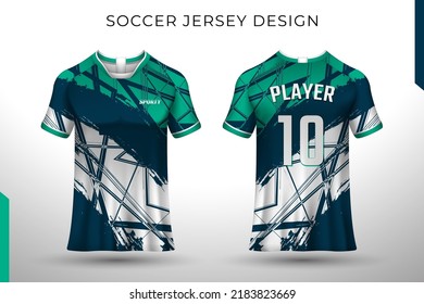 Front Back Tshirt Design. Sports Design For Football, Racing, Cycling, Gaming Jersey Vector.