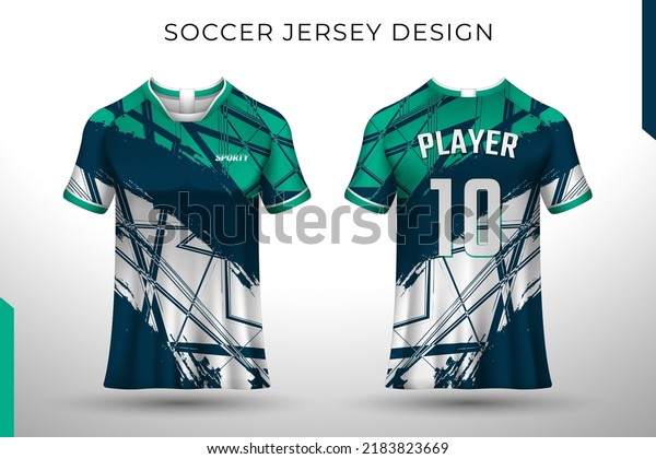 Front back tshirt design. Sports\
design for football, racing, cycling, gaming jersey\
vector.
