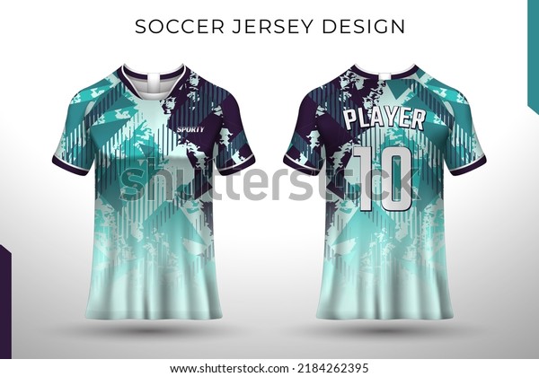 Front back tshirt design. Sports\
design for football, racing, cycling, gaming jersey\
vector.