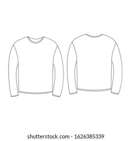 front and back t-shirt icon ilustrasion line draw
