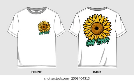 front and back t-shirt mockup, street wear design