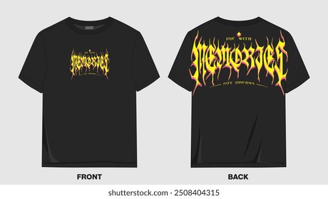 front and back t-shirt mockup, street wear design