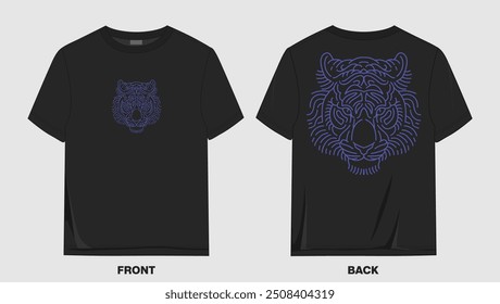 front and back t-shirt mockup, street wear design