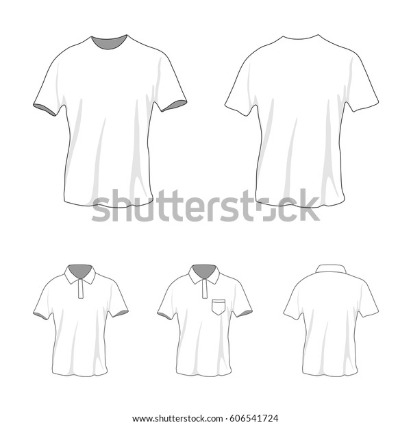 Front Back View Clothing Set Blank Stock Vector (Royalty Free ...