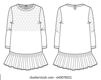 Front and back view of a cute dress
