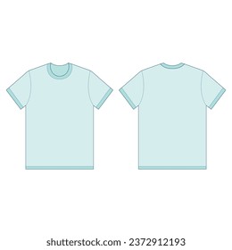front and back view of t-shirt illustration