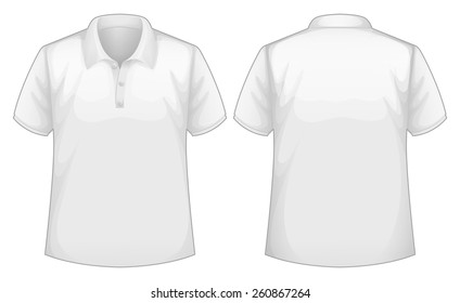 Vista frontal y posterior de la camisa blanca