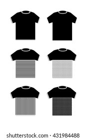 Front, back views of blank t-shirt