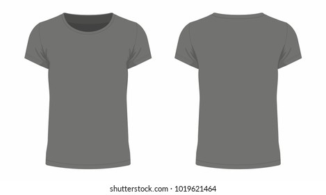 Black Tshirt Template Shirt Isolated On Stock Vector (Royalty Free ...