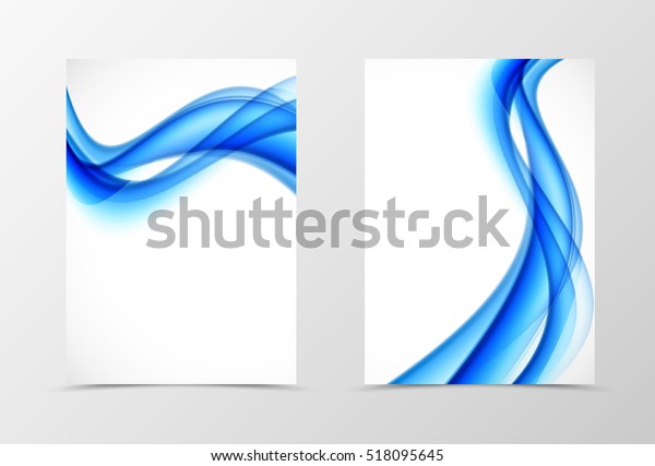 Front Back Wave Flyer Template Design Stock Vector (Royalty Free) 518095645