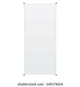front banner x-stands display isolated