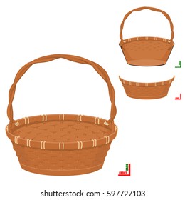 Front of Basket  and Back of basket can be assembled perfectly. Easy to put something in to this basket . It's the good graphic resource
