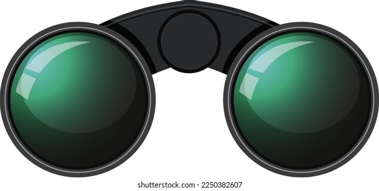 Front of binocular isolated illustration