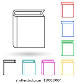 the front of the book multi color style icon. Simple thin line, outline vector of books and magazines icons for ui and ux, website or mobile application