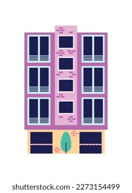 front building flat icon white background