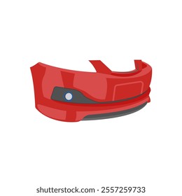 Front Bumper, Automotive Flat Illustration Isolated