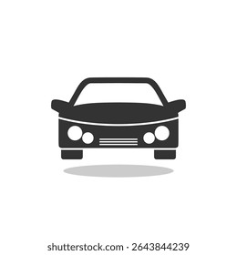 Front bumper of the car icon with shadow