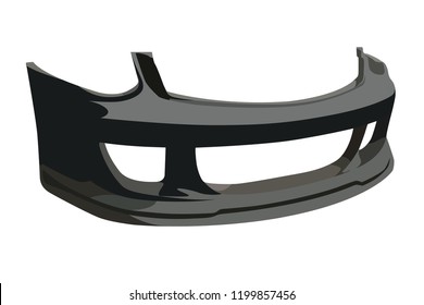 Front Bumper Realistic Vector Illustration Isolated