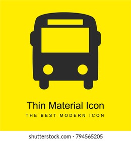 Front of bus bright yellow material minimal icon or logo design