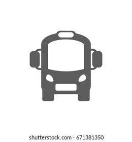 Front of bus icon in trendy flat style isolated on white background. Symbol for your web site design, logo, app, UI. Vector illustration, EPS