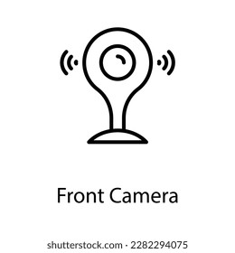 Front camera icon design stock illustration