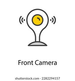 Front camera icon design stock illustration