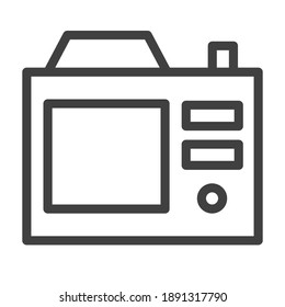front camera icon logo with outline stroke vector style design. great use web, pattern, mobile app, pattern design etc.
