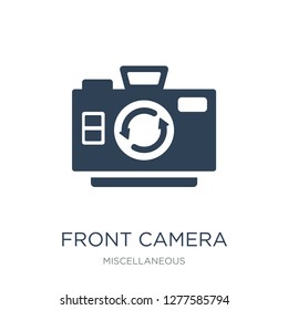 front camera icon vector on white background, front camera trendy filled icons from Miscellaneous collection, front camera vector illustration