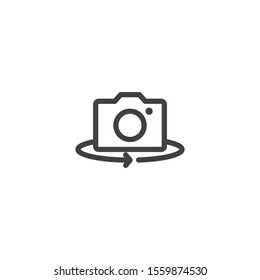 Front camera icon vector on white background