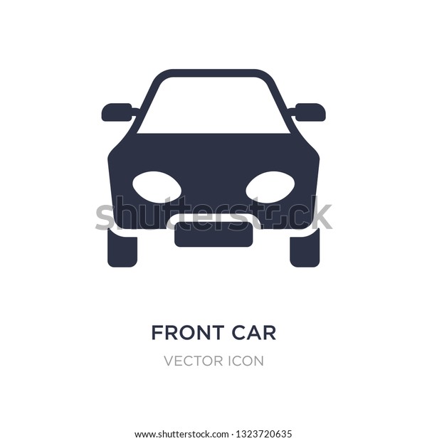 front car icon on white background. Simple\
element illustration from Transport concept. front car sign icon\
symbol design.