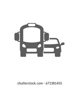Front of car icon in trendy flat style isolated on white background. Symbol for your web site design, logo, app, UI. Vector illustration, EPS