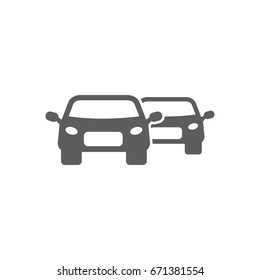 Front of car icon in trendy flat style isolated on white background. Symbol for your web site design, logo, app, UI. Vector illustration, EPS