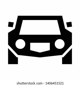 front car icon vector logo symbol or illustration.