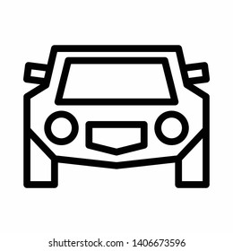 front car icon vector logo symbol or illustration.