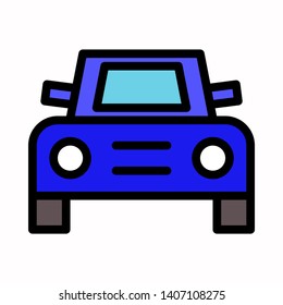 front car icon vector logo symbol or illustration.