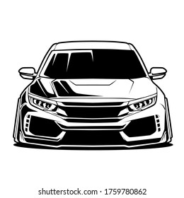 ilustración de vehículo frontal vectorial art