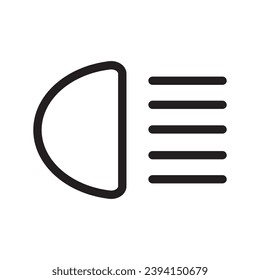 plantilla de diseño de vectores del icono de luces de coche delanteras