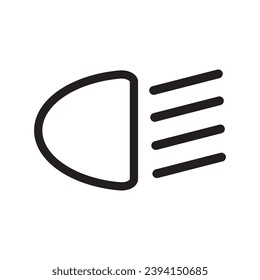 front car lights icon logo vector design template