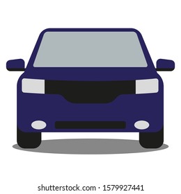 Front of a car on a white background