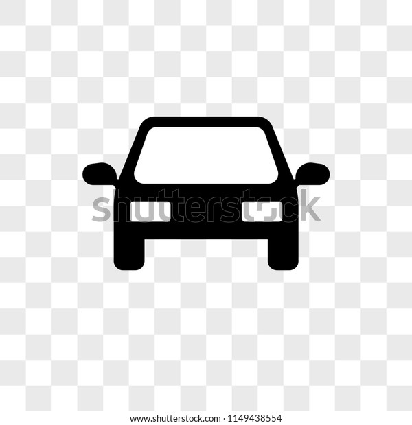 Front Car vector icon on transparent background,\
Front Car icon