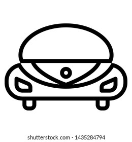 front of concept car icons of the future or cartoon ,Editable stroke ,Vector Illustration
