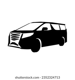 front corner view car icon vector silhouette
